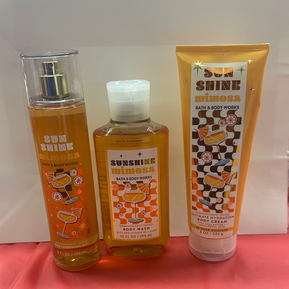 Bath & Body Works Sunshine Mimosa Kids Bath Trio - Orange